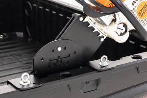 Polaris  Chainsaw Carrier - Driver or Passenger Side Fit - Rough Country - Bed Side Mount - Gloss Black